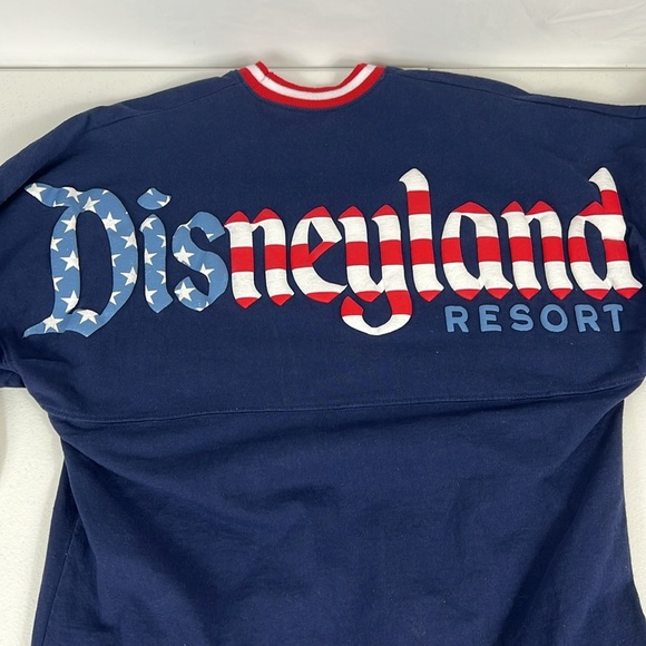 Disneyland Sz XS Spirit Jersey Tee American Flag USA Navy Unisex - Picture 10 of 11